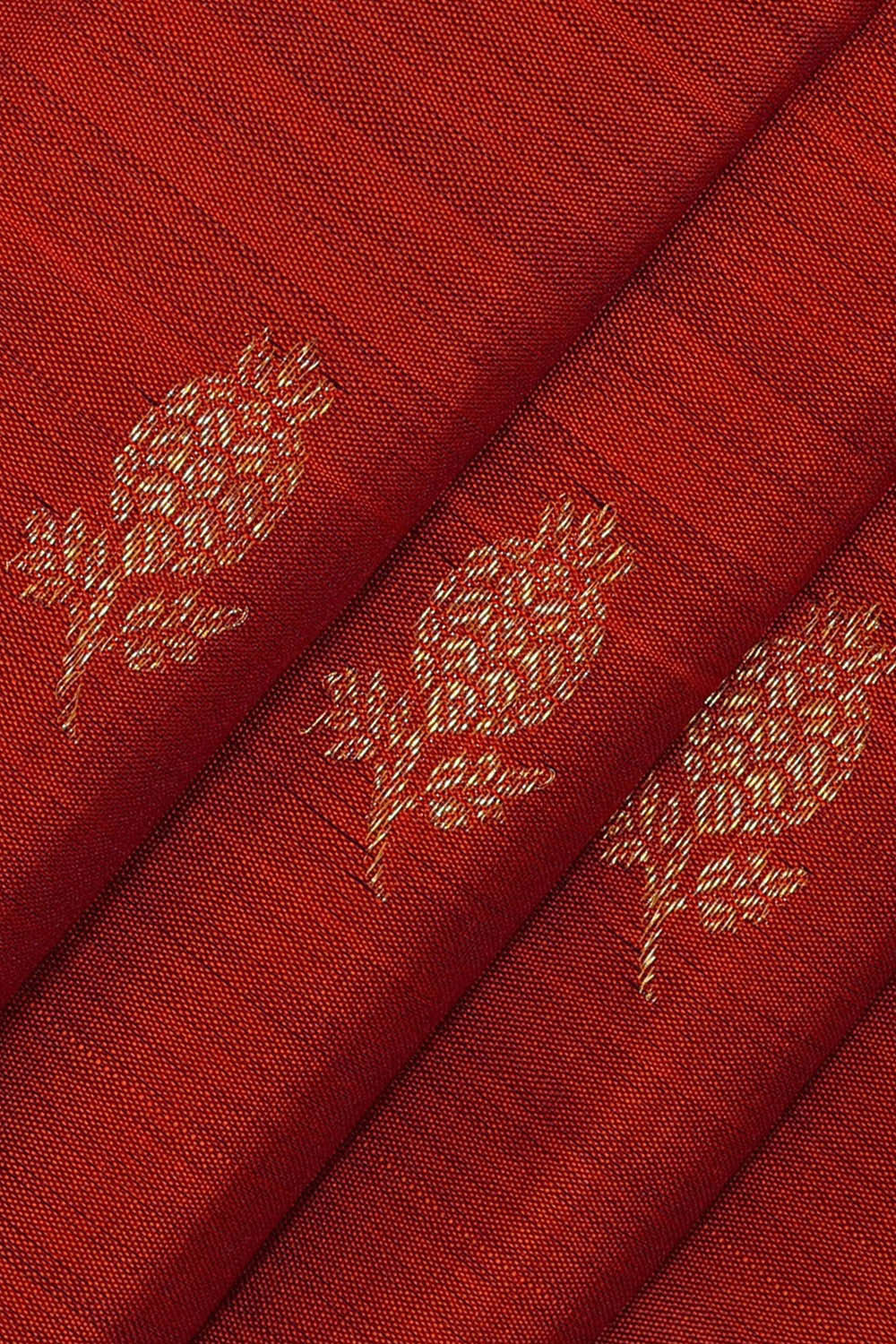 Image of Kanchipattu Brown Orange Brocade Saree