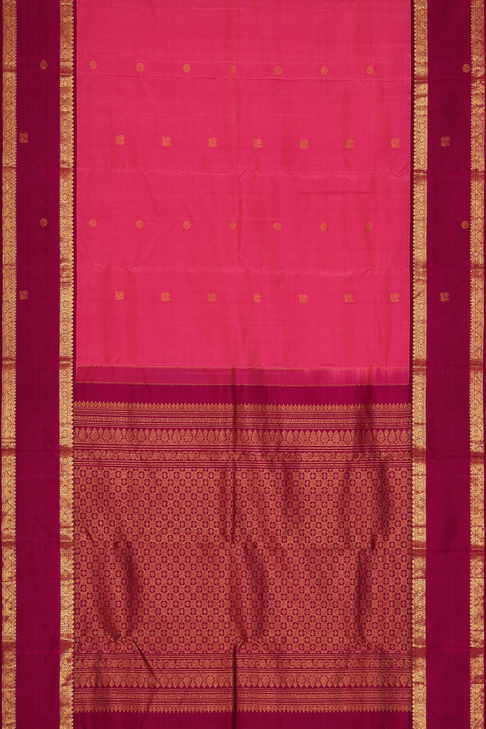 Image of Kanchipattu Pink Brocade Saree