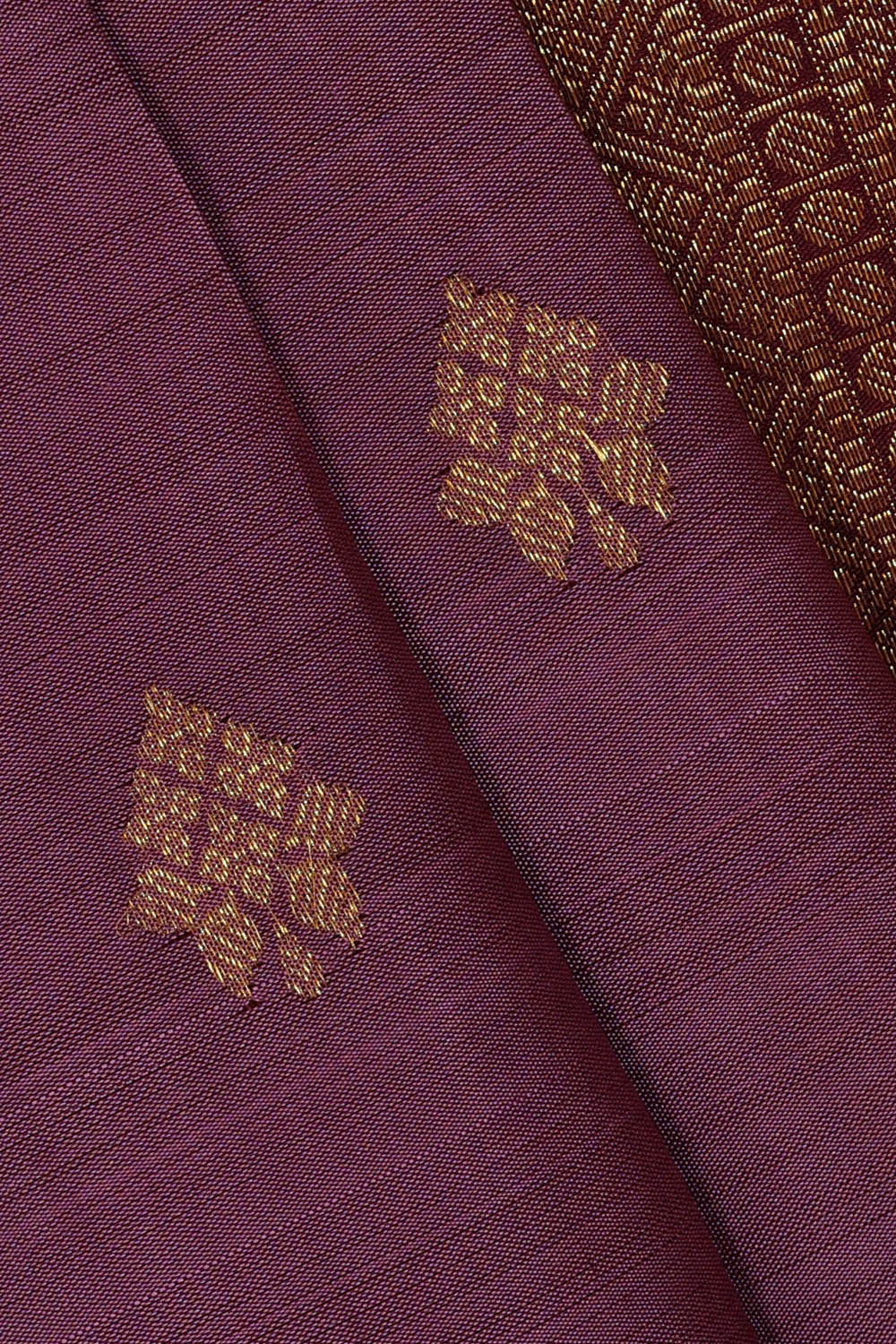 Image of Kanchipattu Dark Lavender Brocade Saree