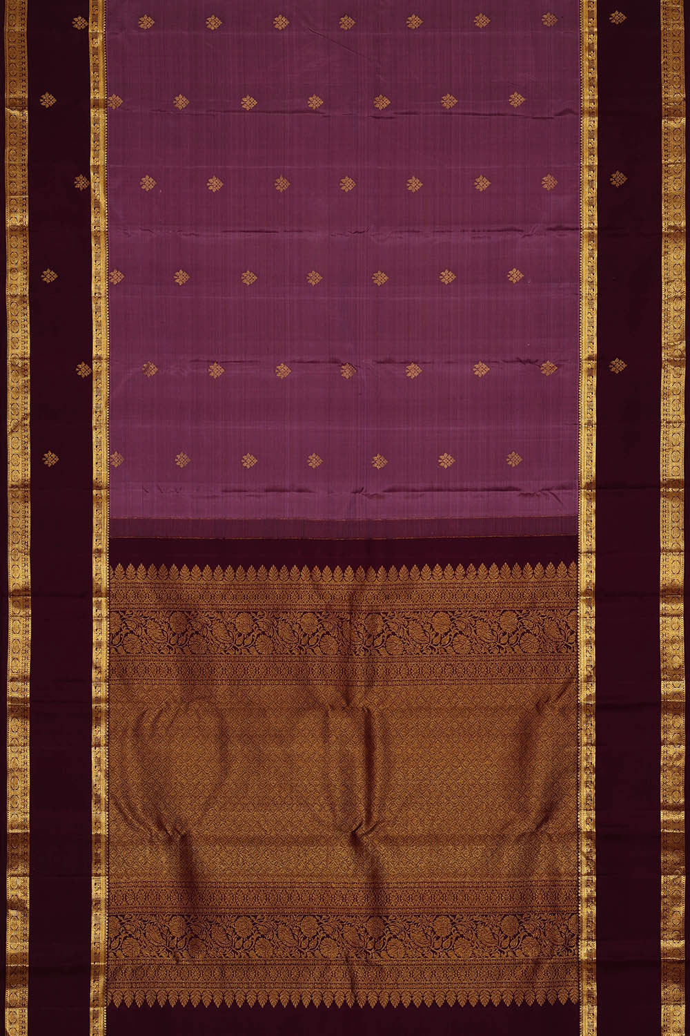 Image of Kanchipattu Dark Lavender Brocade Saree