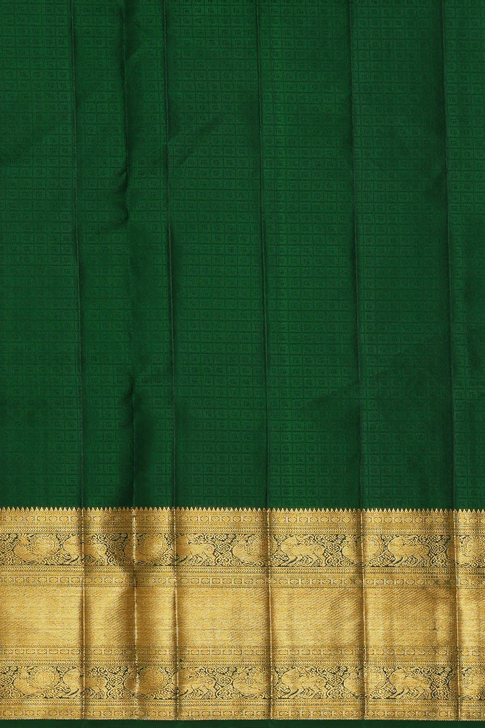 Image of Kanchipattu Bottle Green Brocade Saree