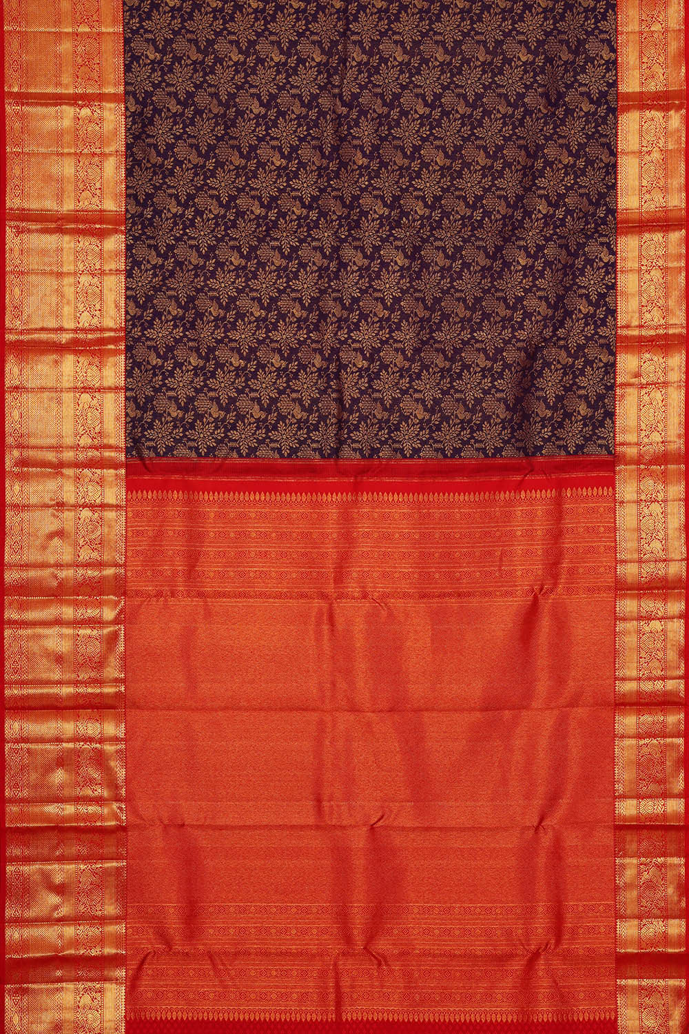 Image of Kanchipattu Violet Brocade Saree