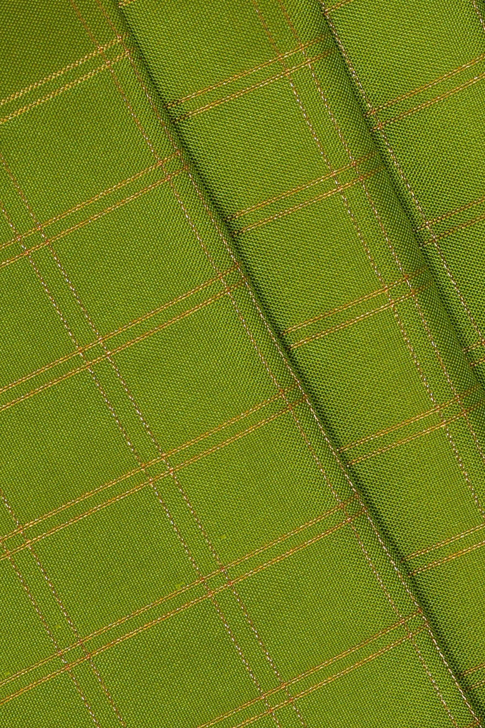 Image of Gadwal Silk Parrot Green Saree