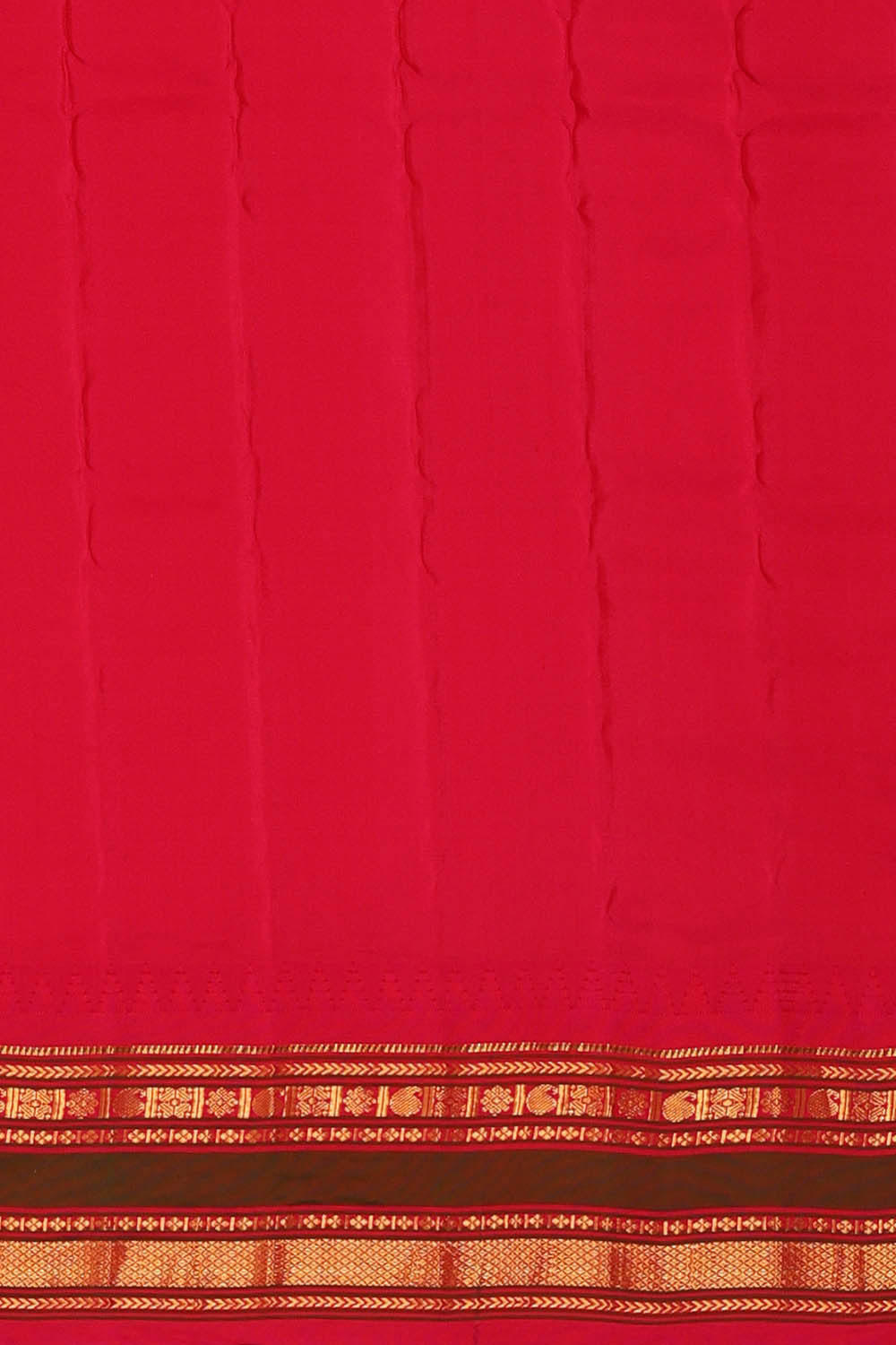 Image of Gadwal Silk Parrot Green Saree