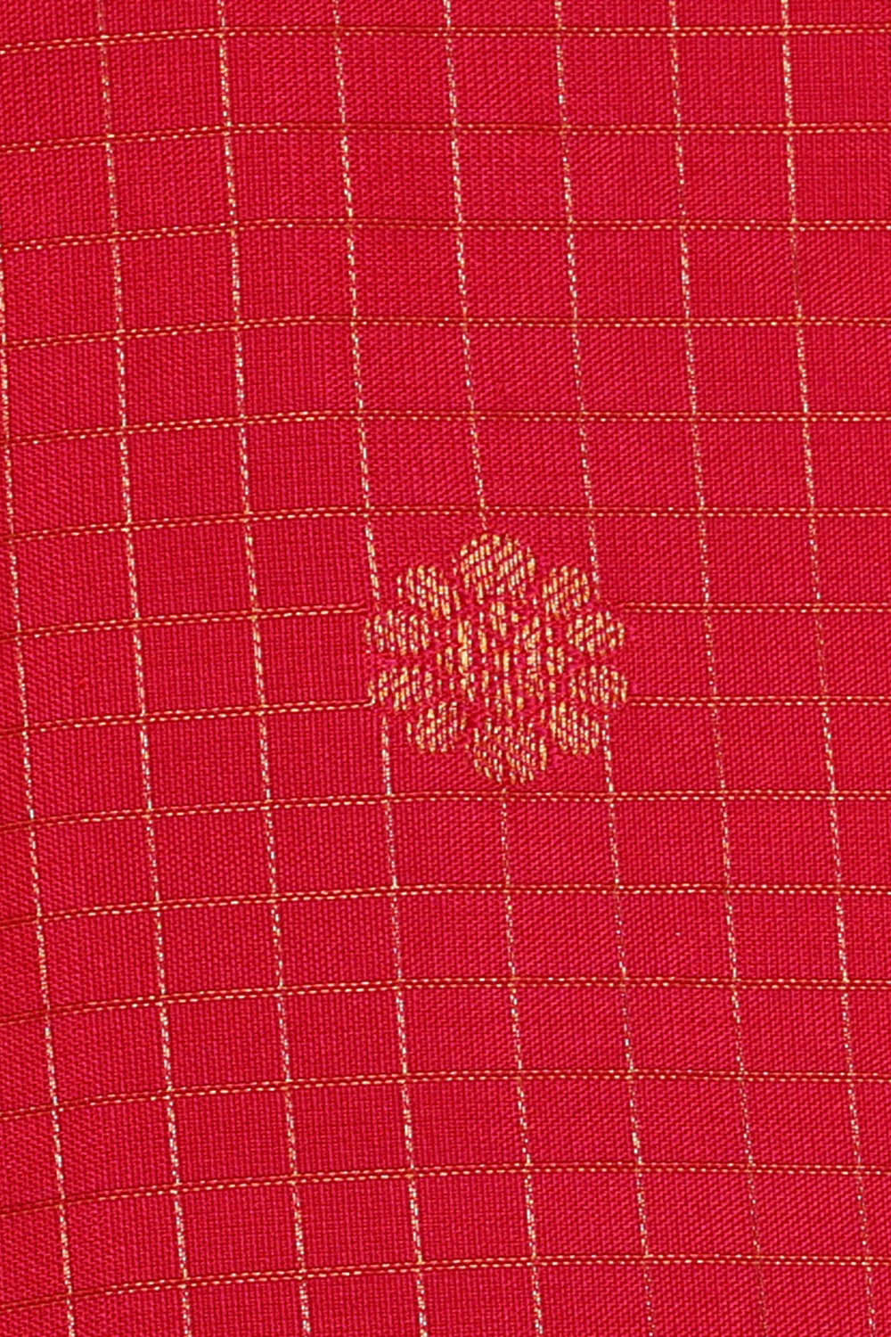 Image of Gadwal Silk Red Saree