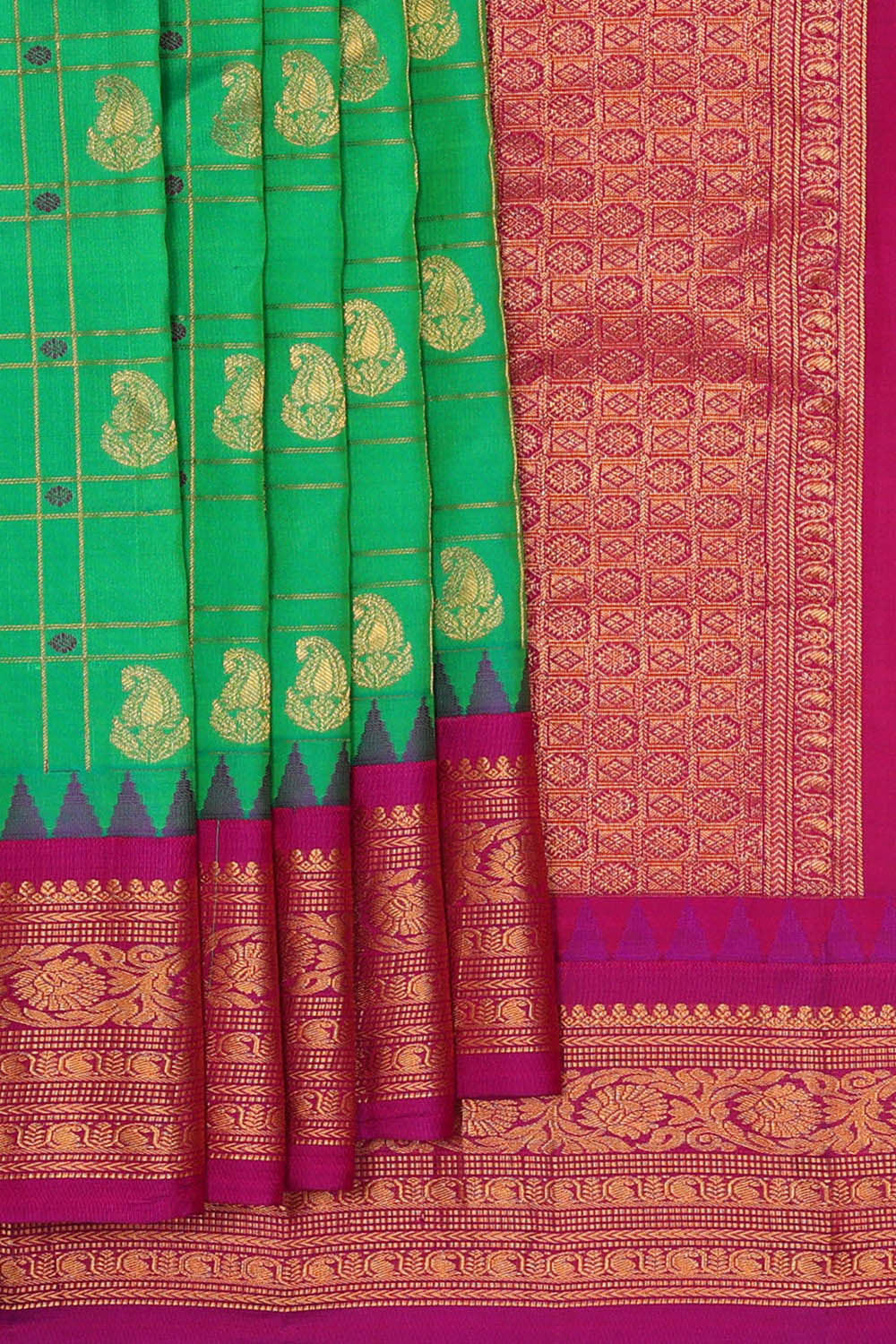 Gadwal Silk Green Saree