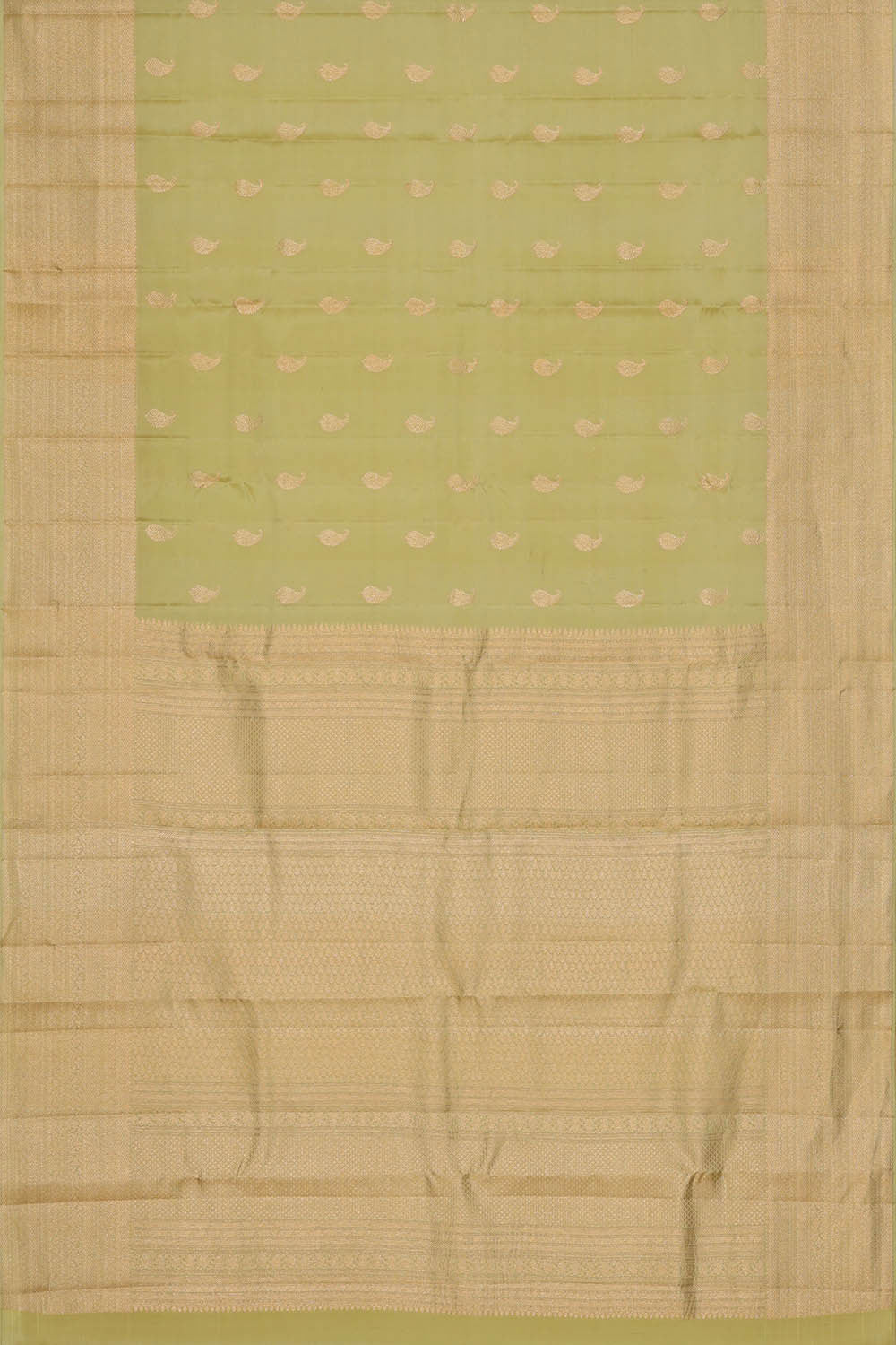 Image of Kanchipattu Light Pista Green Brocade Saree