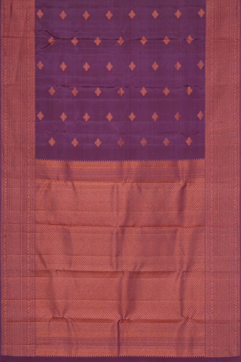 Image of Kanchipattu Violet Brocade Saree