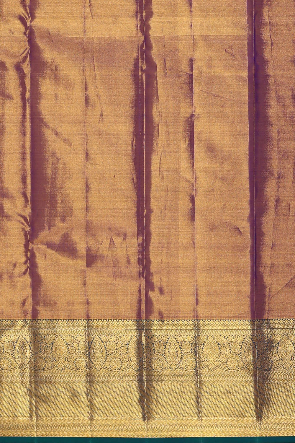 Image of Kanchipattu Golden Pink Tissue Brocade Saree