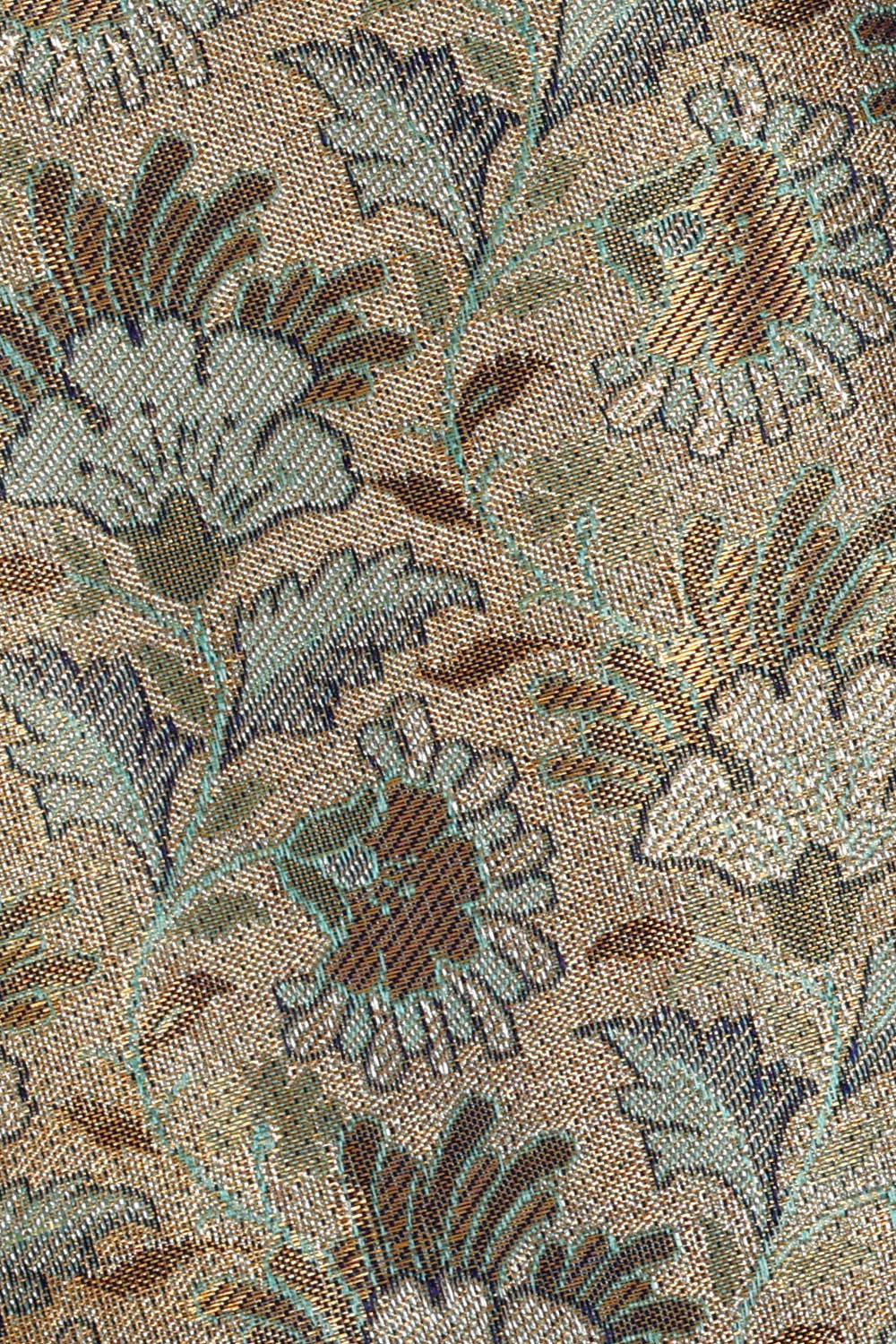 Image of Kanchipattu Golden Blue Tissue Brocade Saree