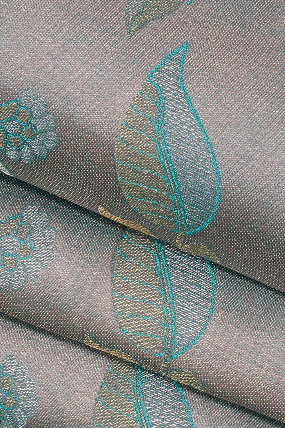 Image of Kanchipattu Grey Brocade Saree