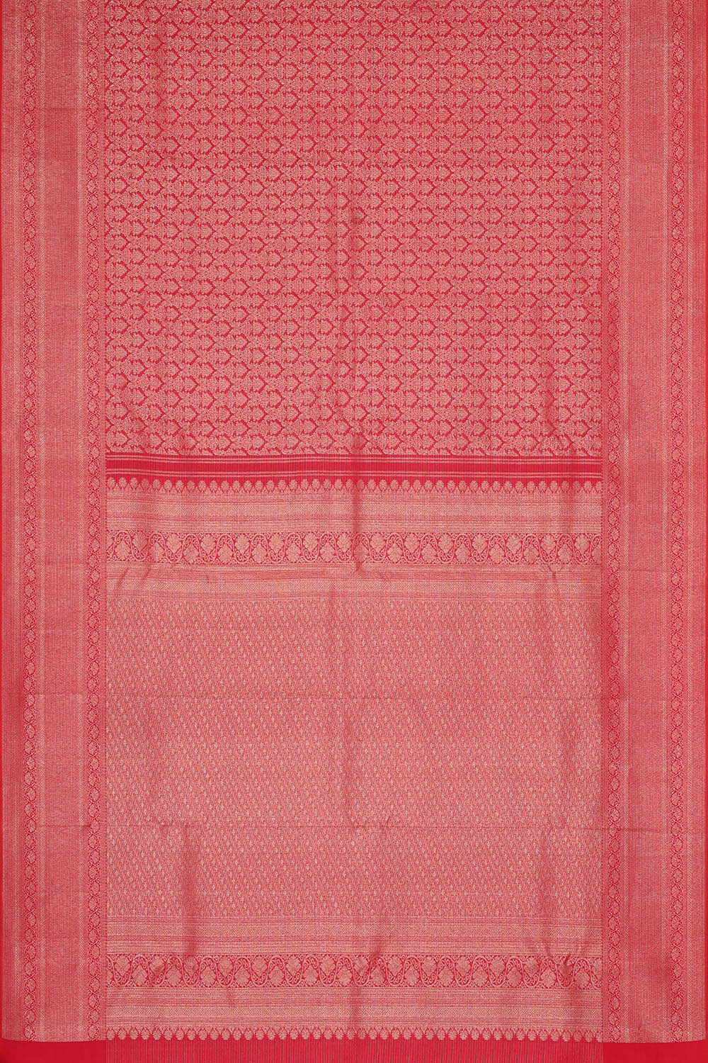 Image of Kanchipattu Red Brocade Saree