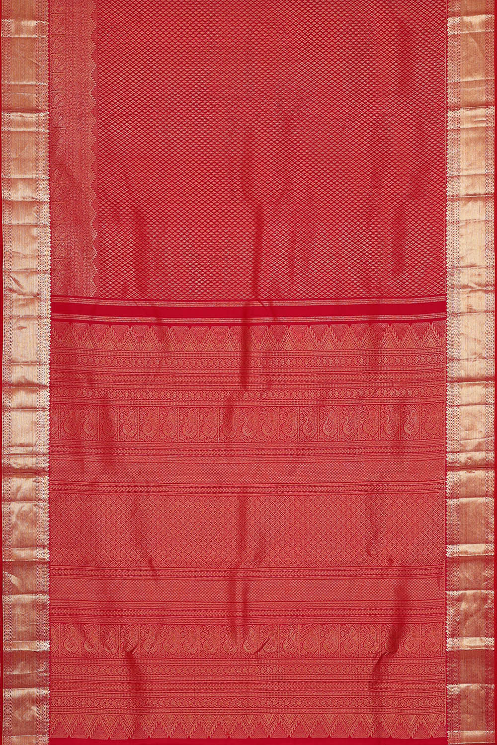 Image of Kanchipattu Pinkish Red Brocade Saree