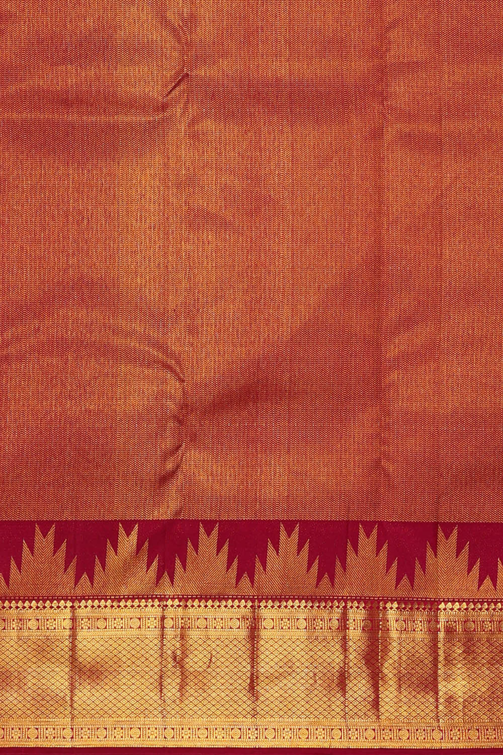 Image of Kanchipattu Dark Red Brocade Saree