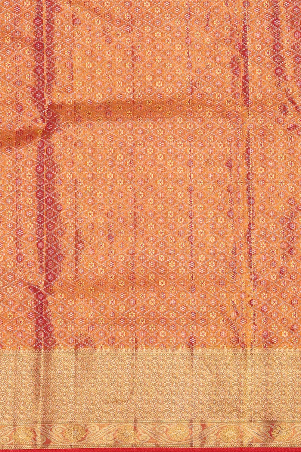 Image of Kanchipattu Golden Yellow Tissue Brocade Saree