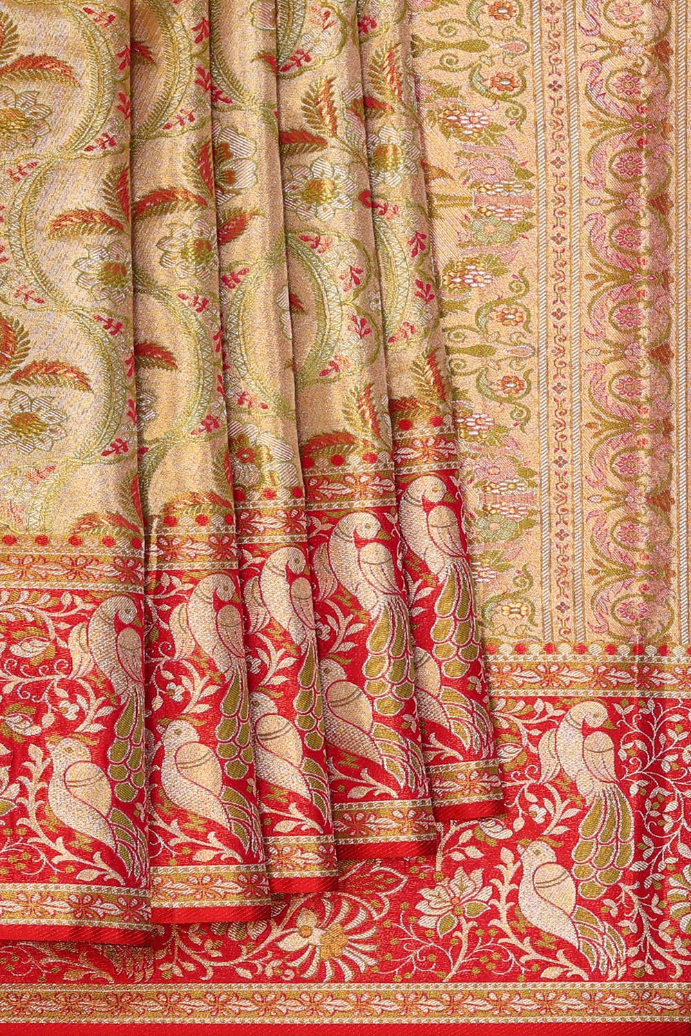 Image of Kanchipattu Gold Tissue Brocade Saree