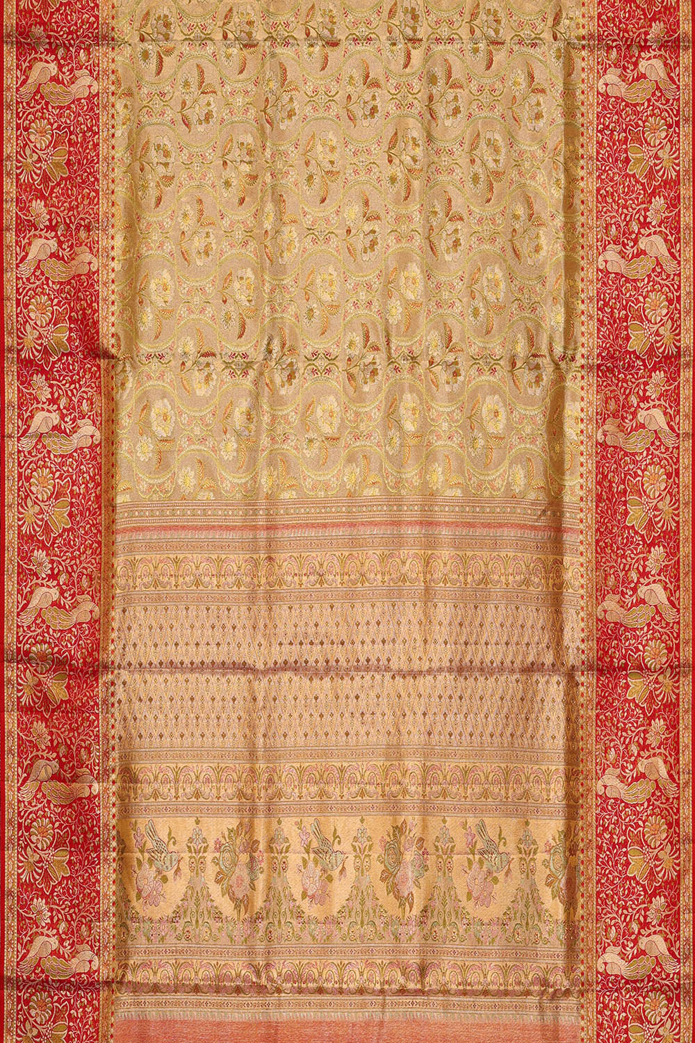 Image of Kanchipattu Gold Tissue Brocade Saree