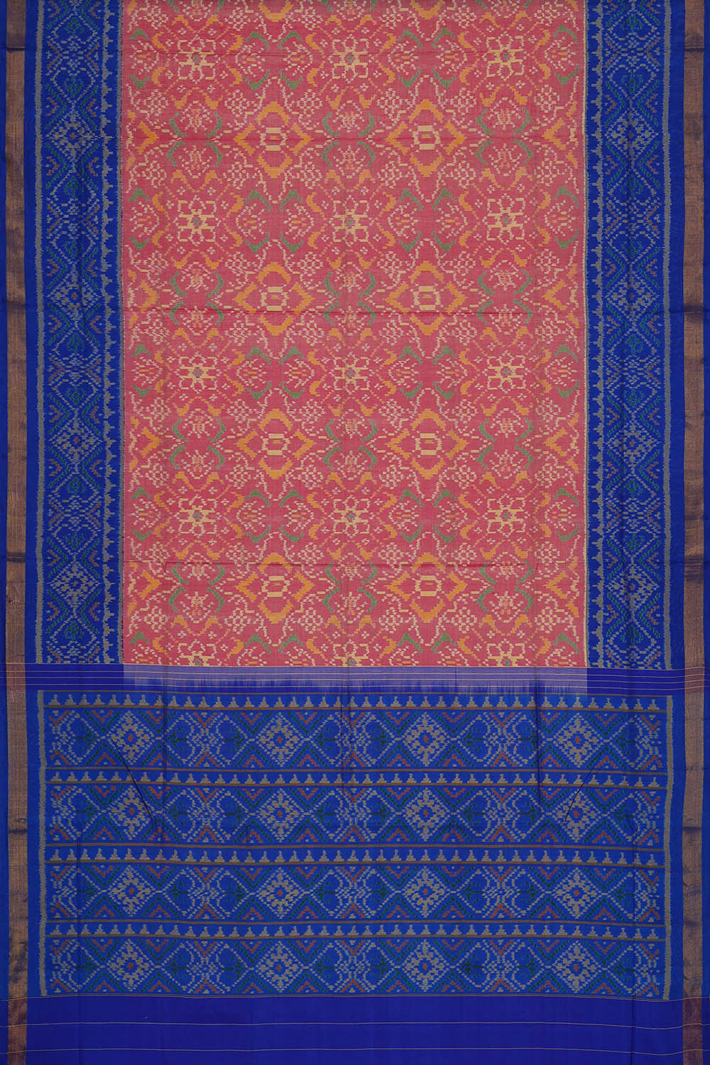 Image of Rajkot Patola Pinkish Red Saree