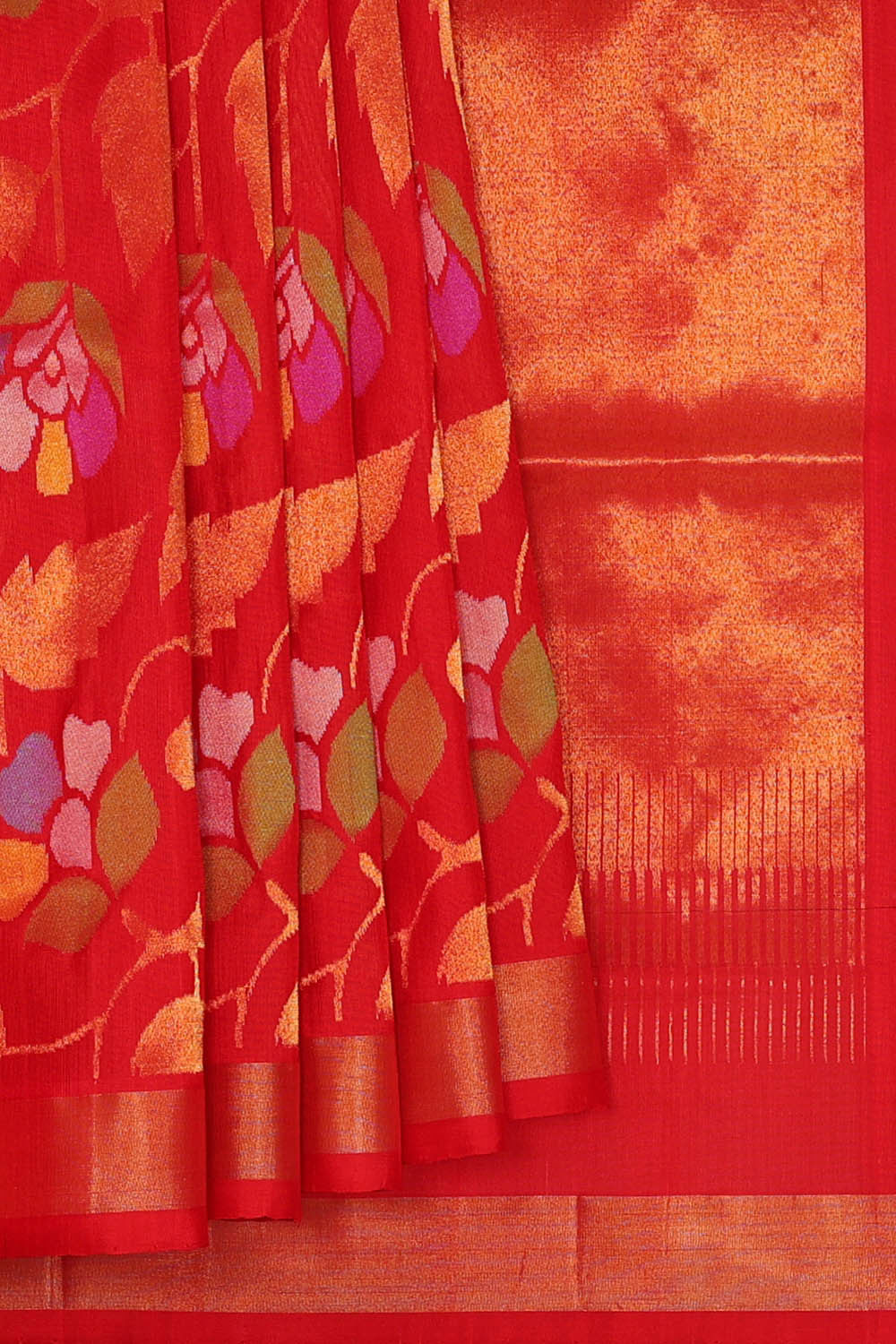 Image of Uppada Silk Red Saree