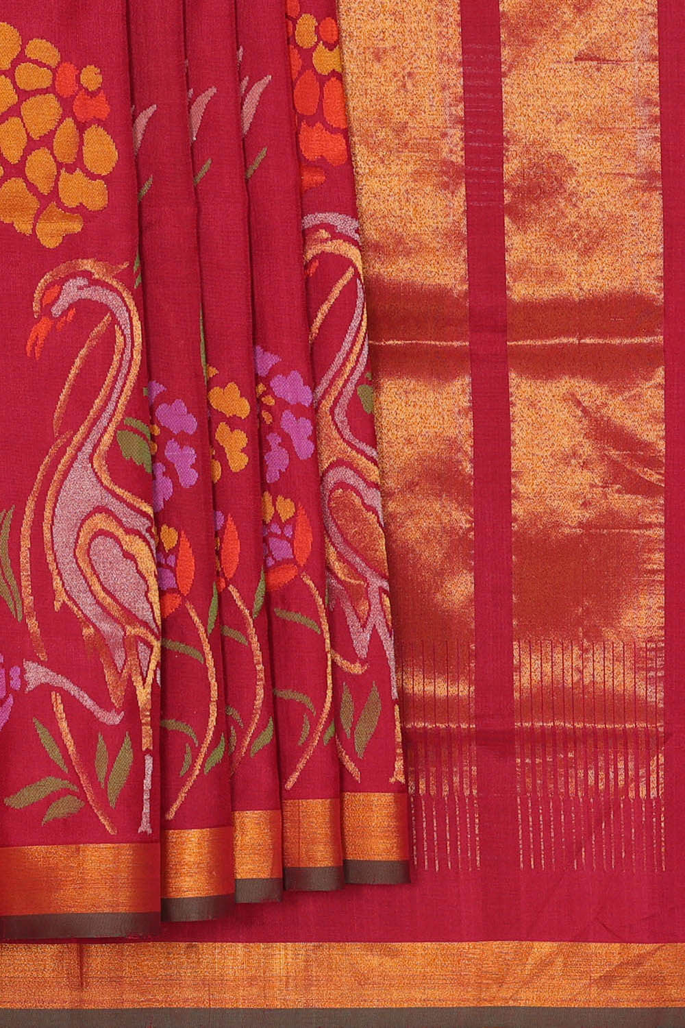 Image of Uppada Silk Red Saree