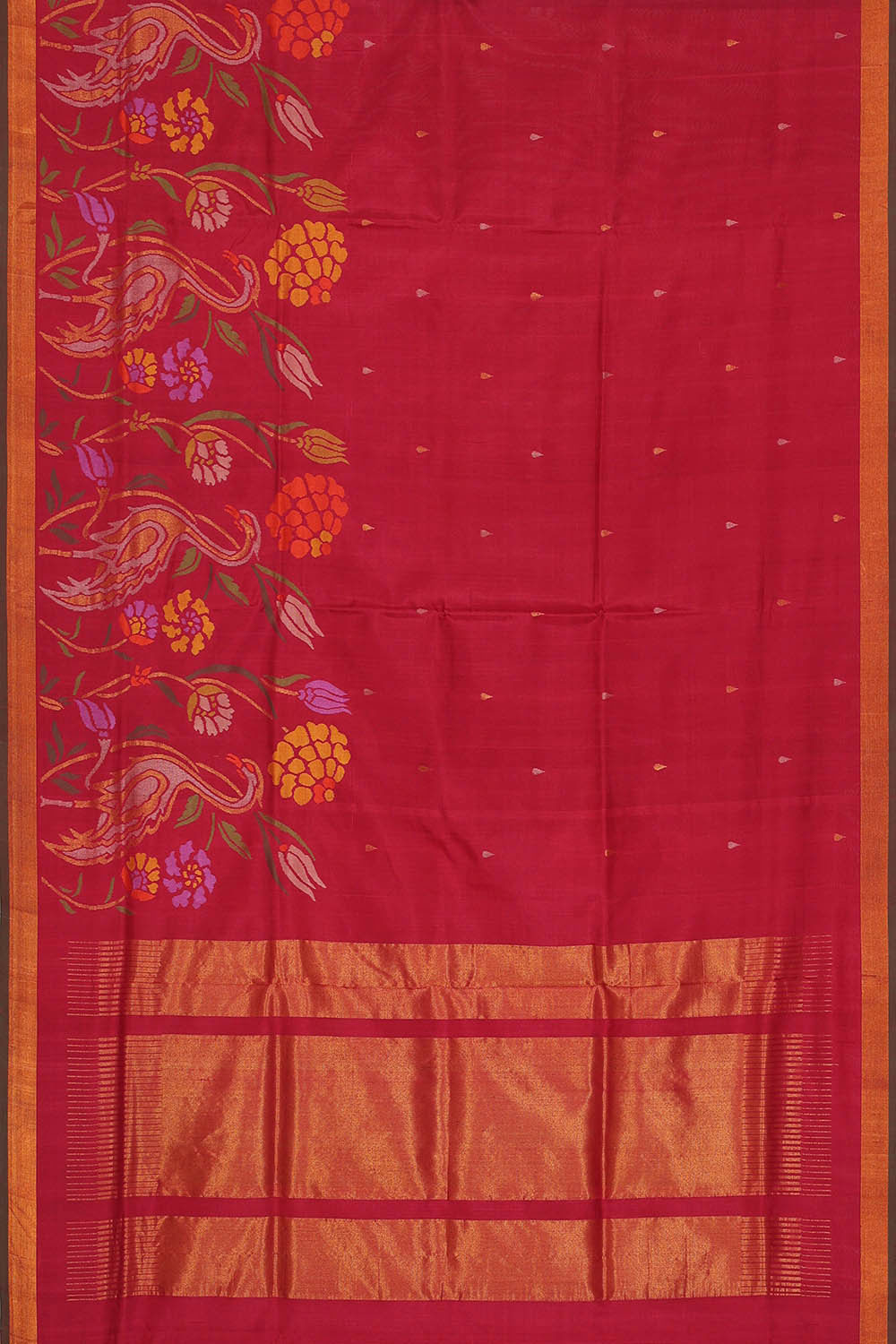 Image of Uppada Silk Red Saree