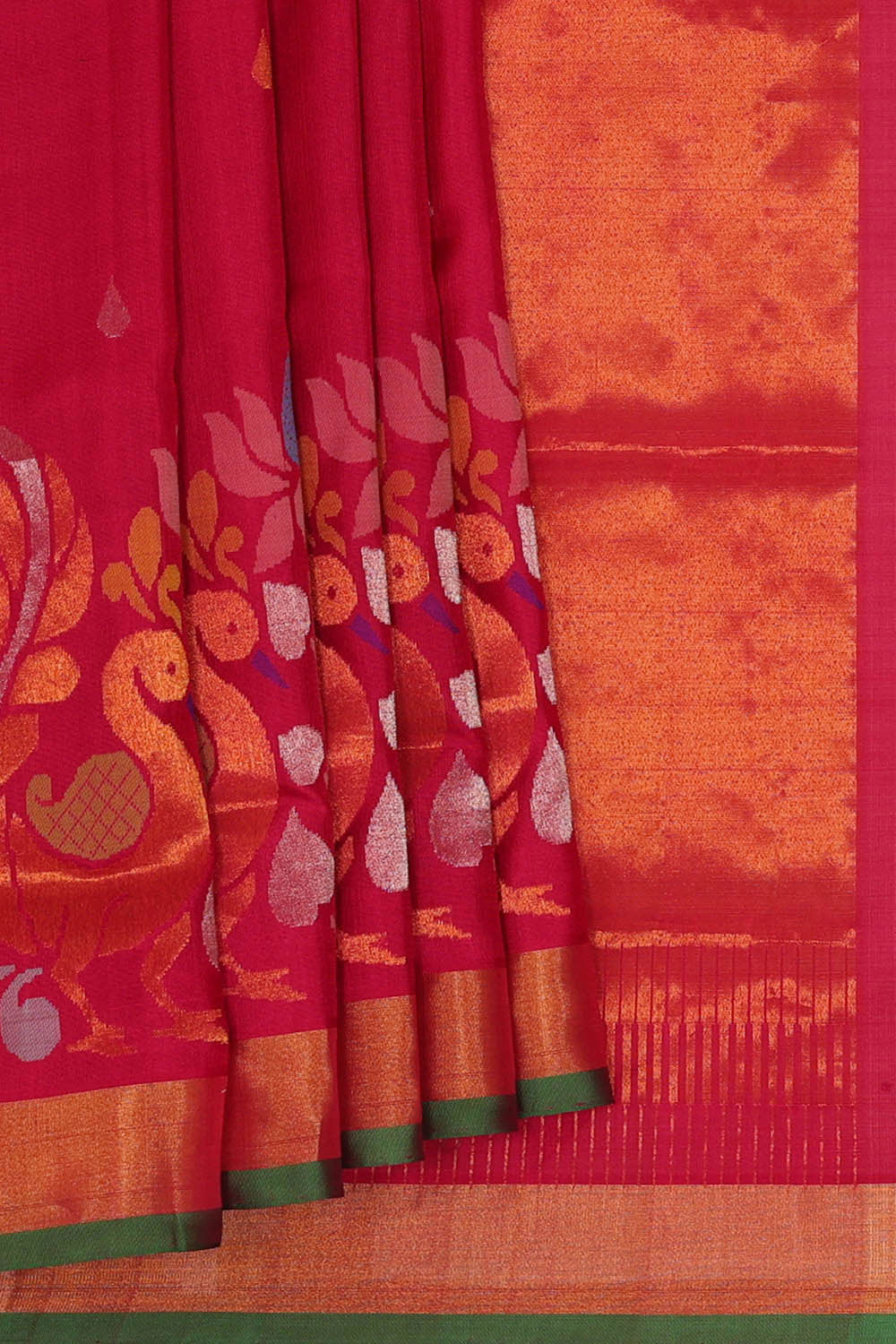 Image of Uppada Silk Red Saree