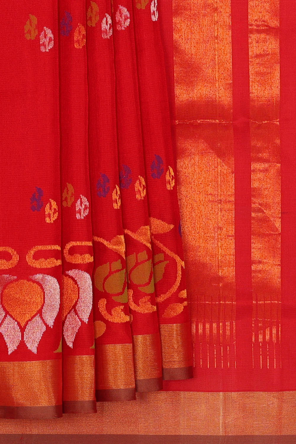 Image of Uppada Silk Red Saree