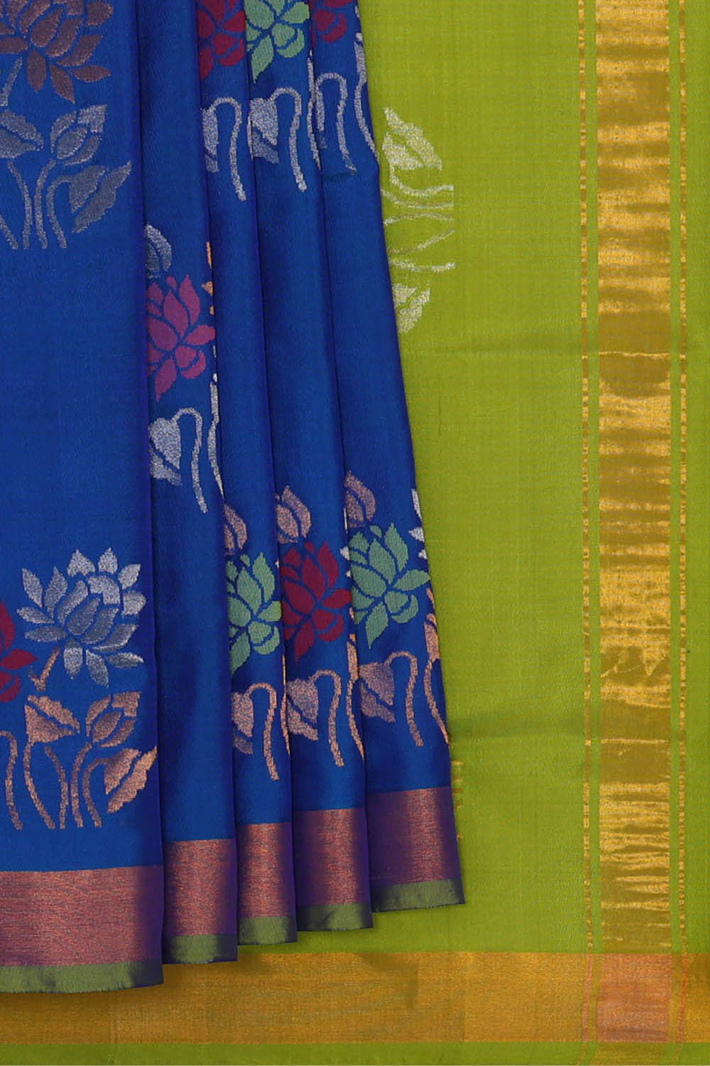 Image of Uppada Silk Blue Saree