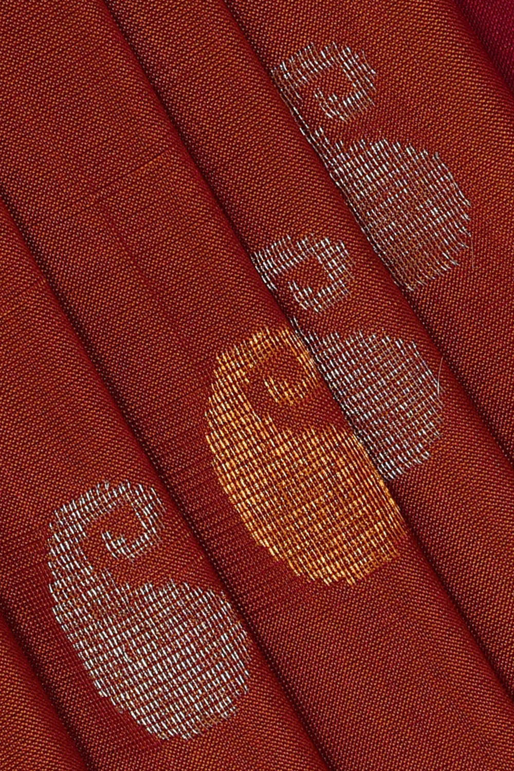 Image of Uppada Silk Dark Orange Saree