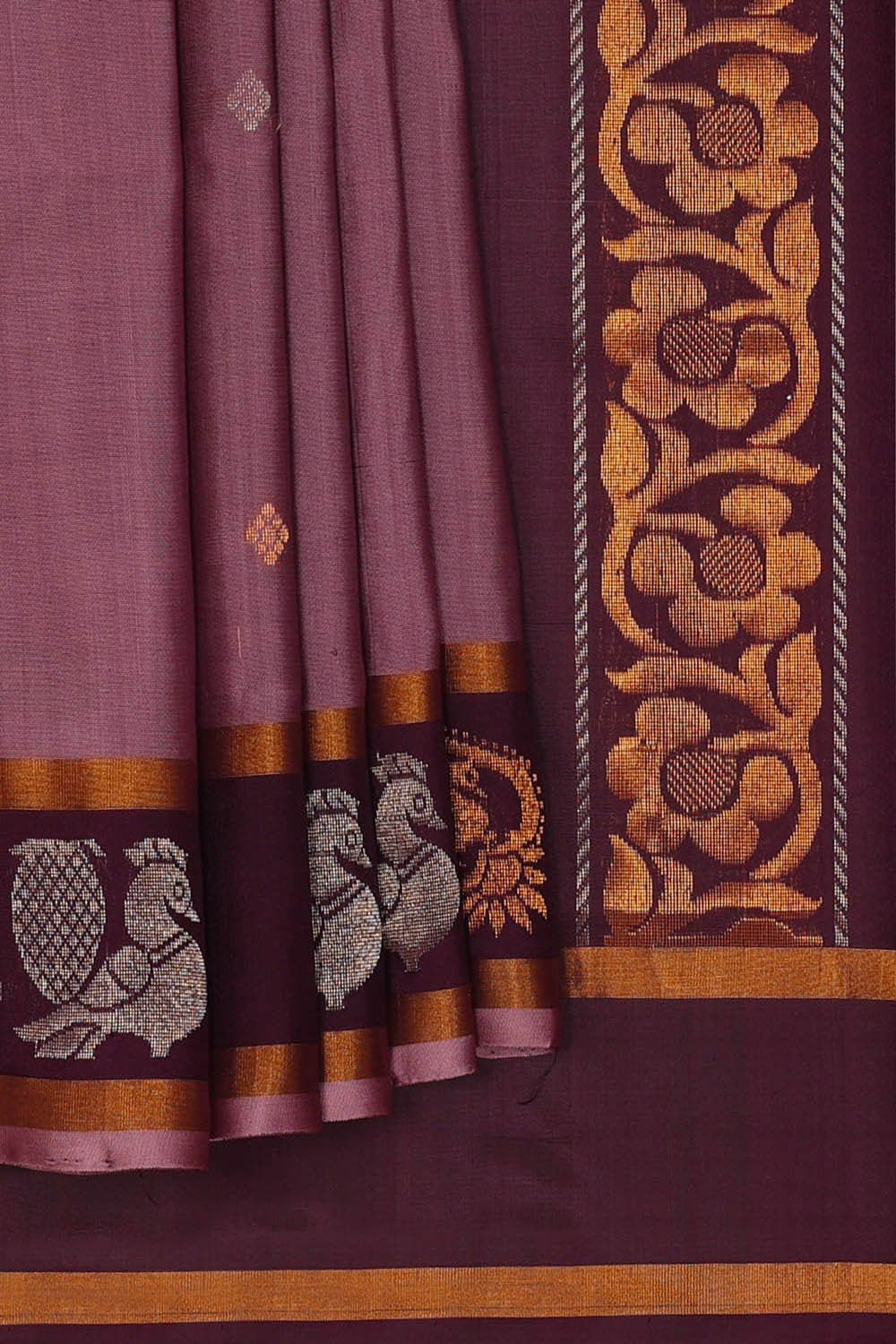 Image of Uppada Silk Dusty Lavender Saree