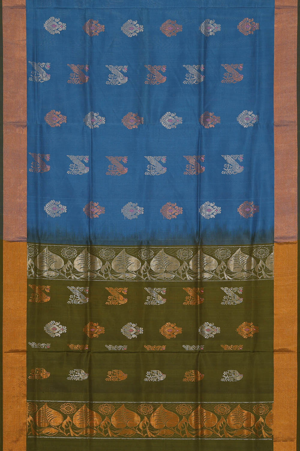 Image of Uppada Silk Blue Saree