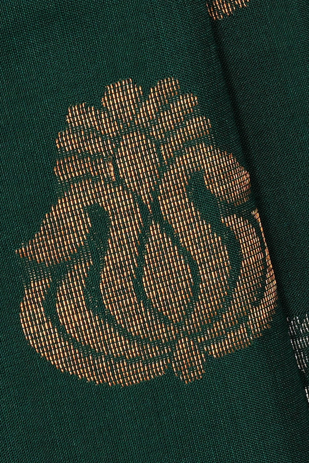 Image of Uppada Silk Dark Green Saree