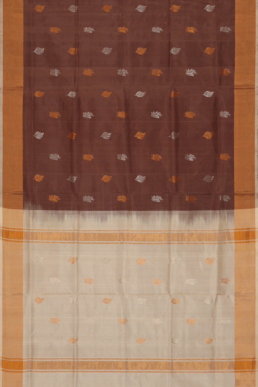 Image of Uppada Silk Brown Saree