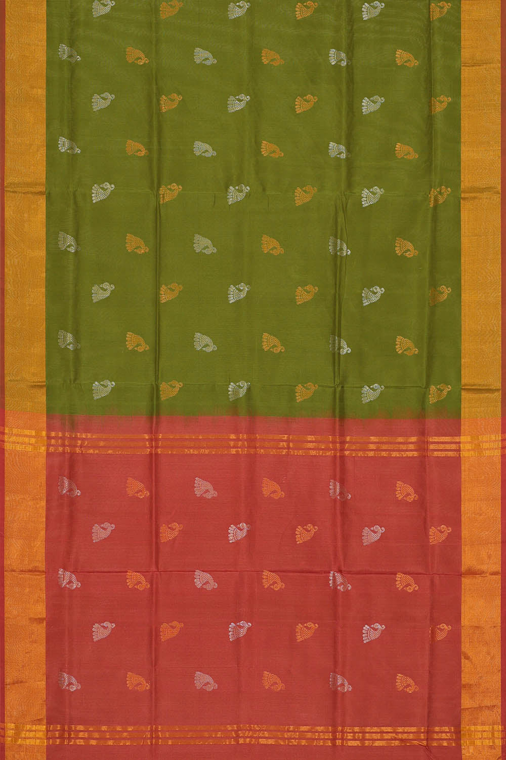 Image of Uppada Silk Pale Green Saree