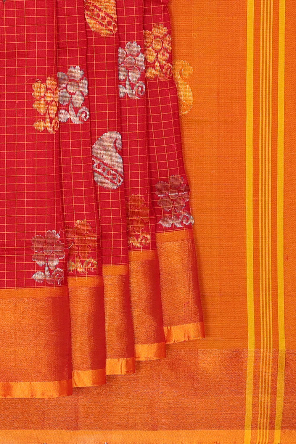 Image of Uppada Silk Red Saree