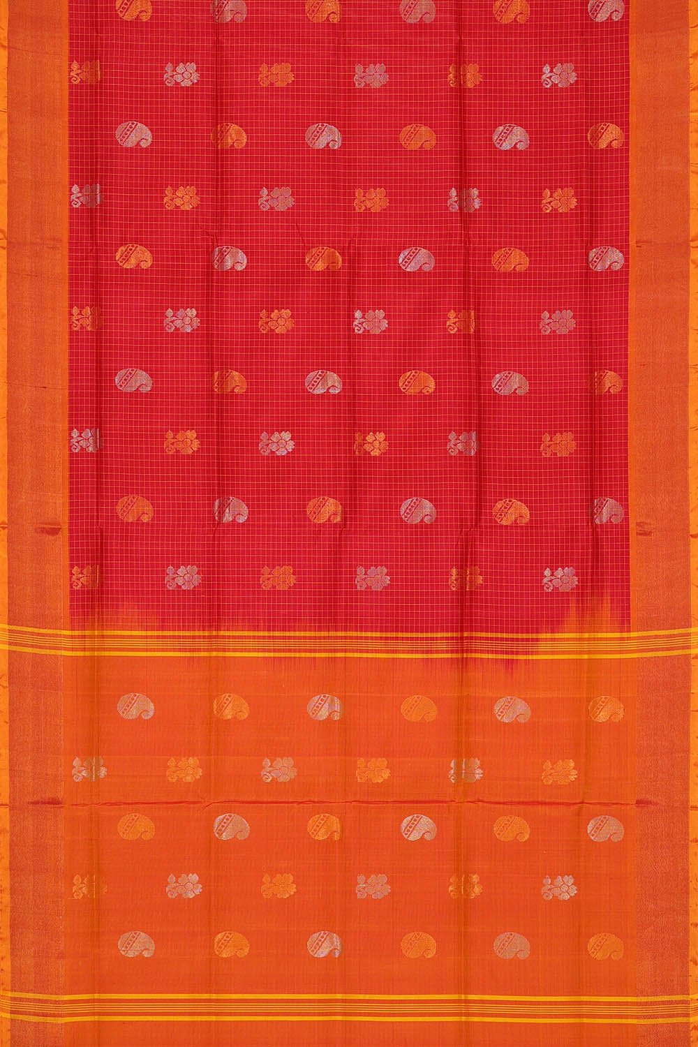 Image of Uppada Silk Red Saree