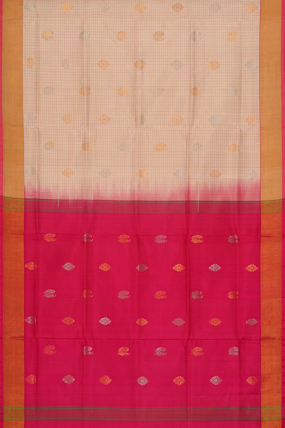 Image of Uppada Silk Cream Saree