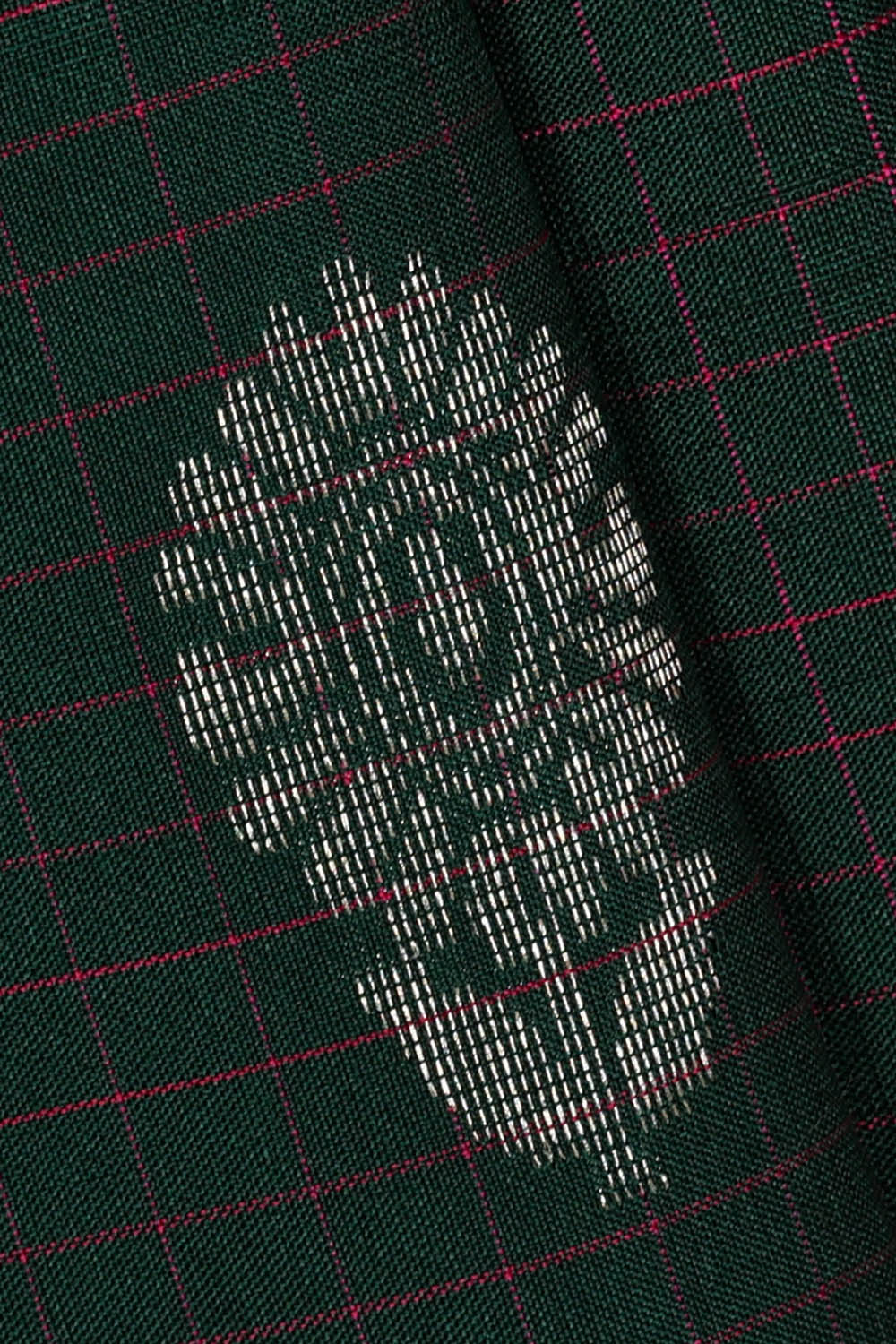 Image of Uppada Silk Dark Green Saree