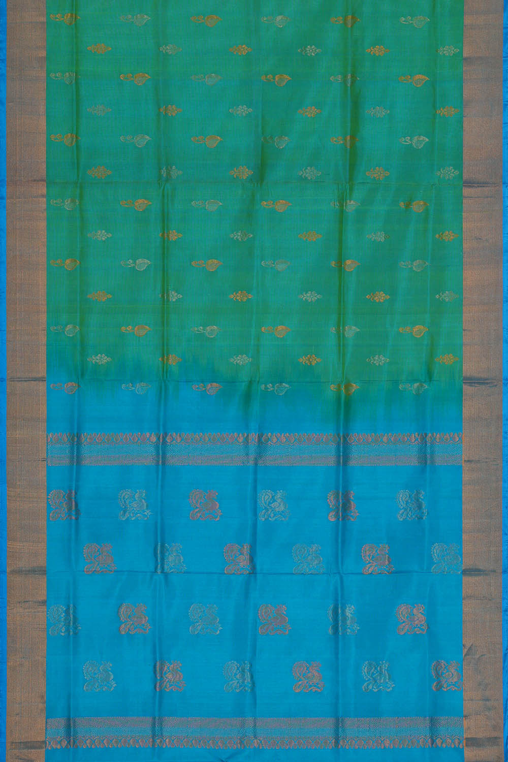 Image of Uppada Silk Sea Green Saree
