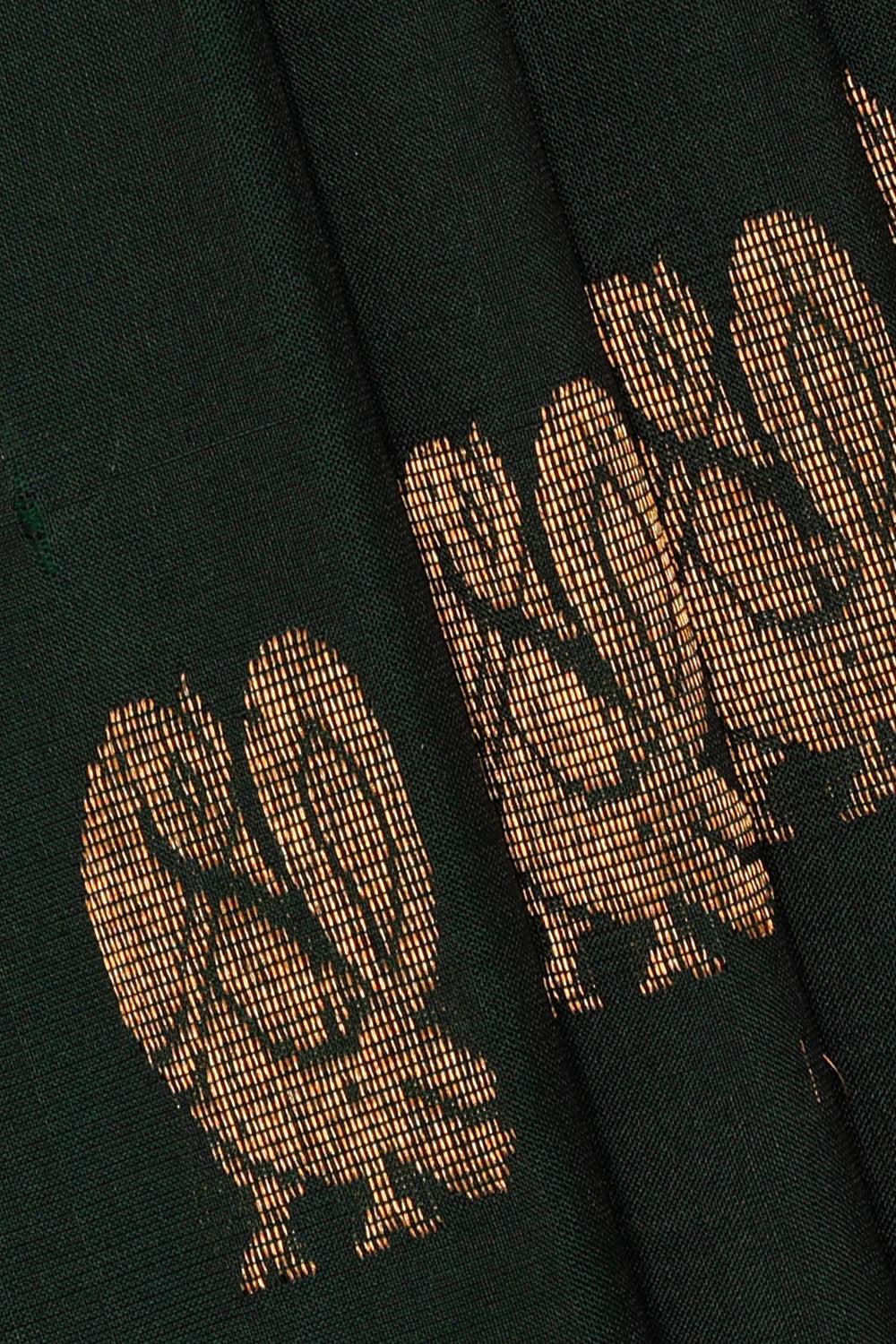 Image of Uppada Silk Dark Green Saree