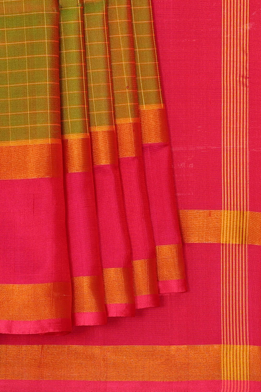 Image of Uppada Silk Green Saree