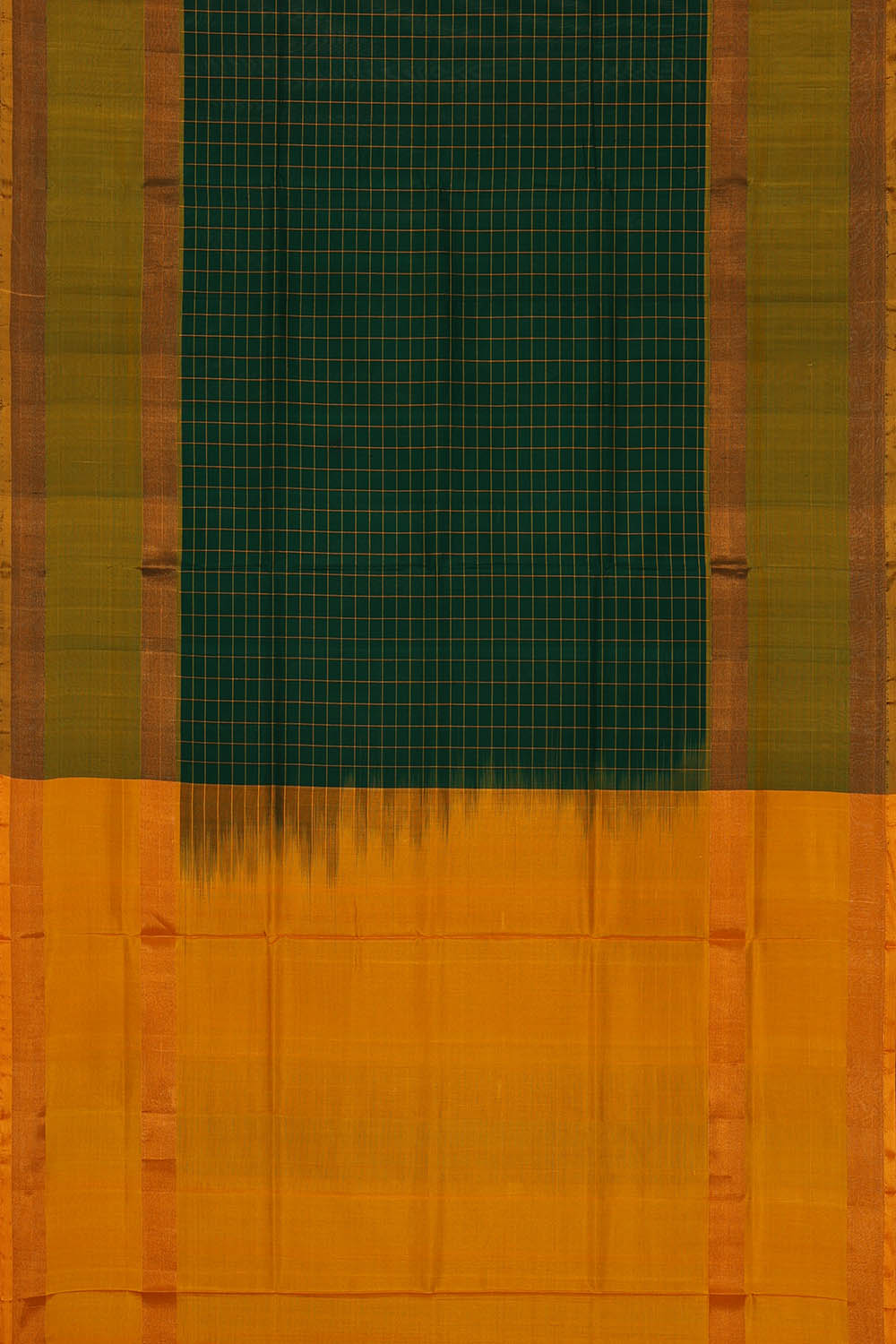 Image of Uppada Silk Bottle Green Saree