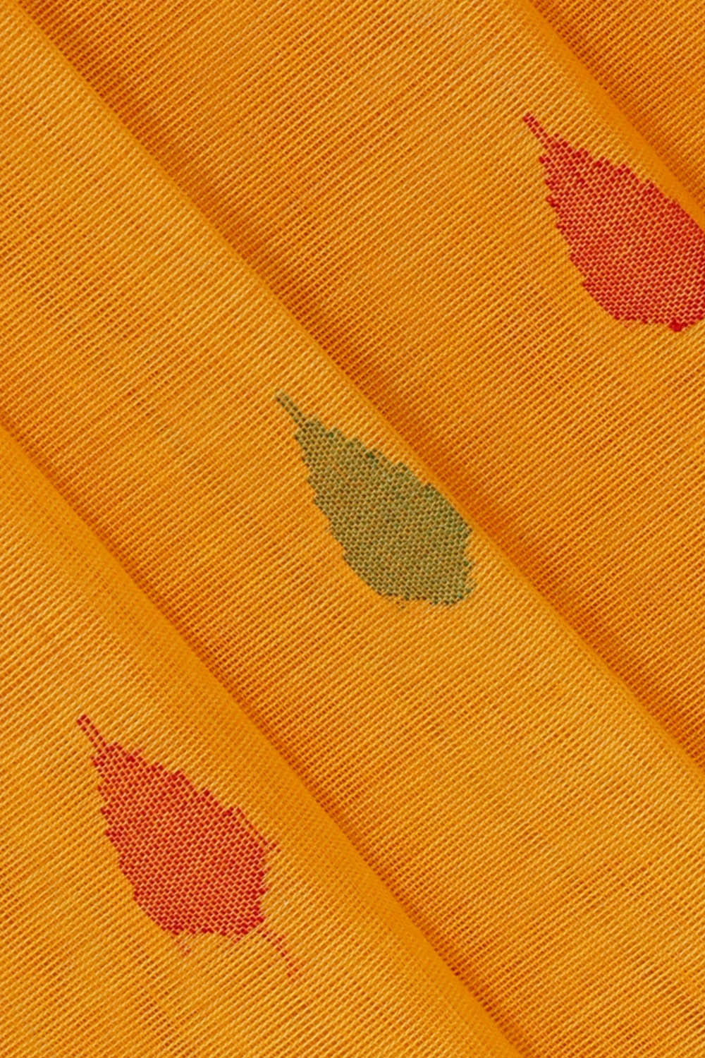 Image of Uppada Cotton Yellow Saree