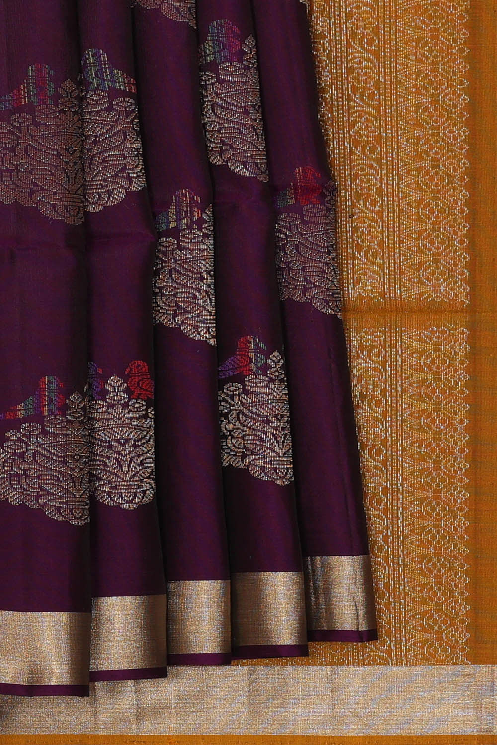 Image of South Silk Purple Saree