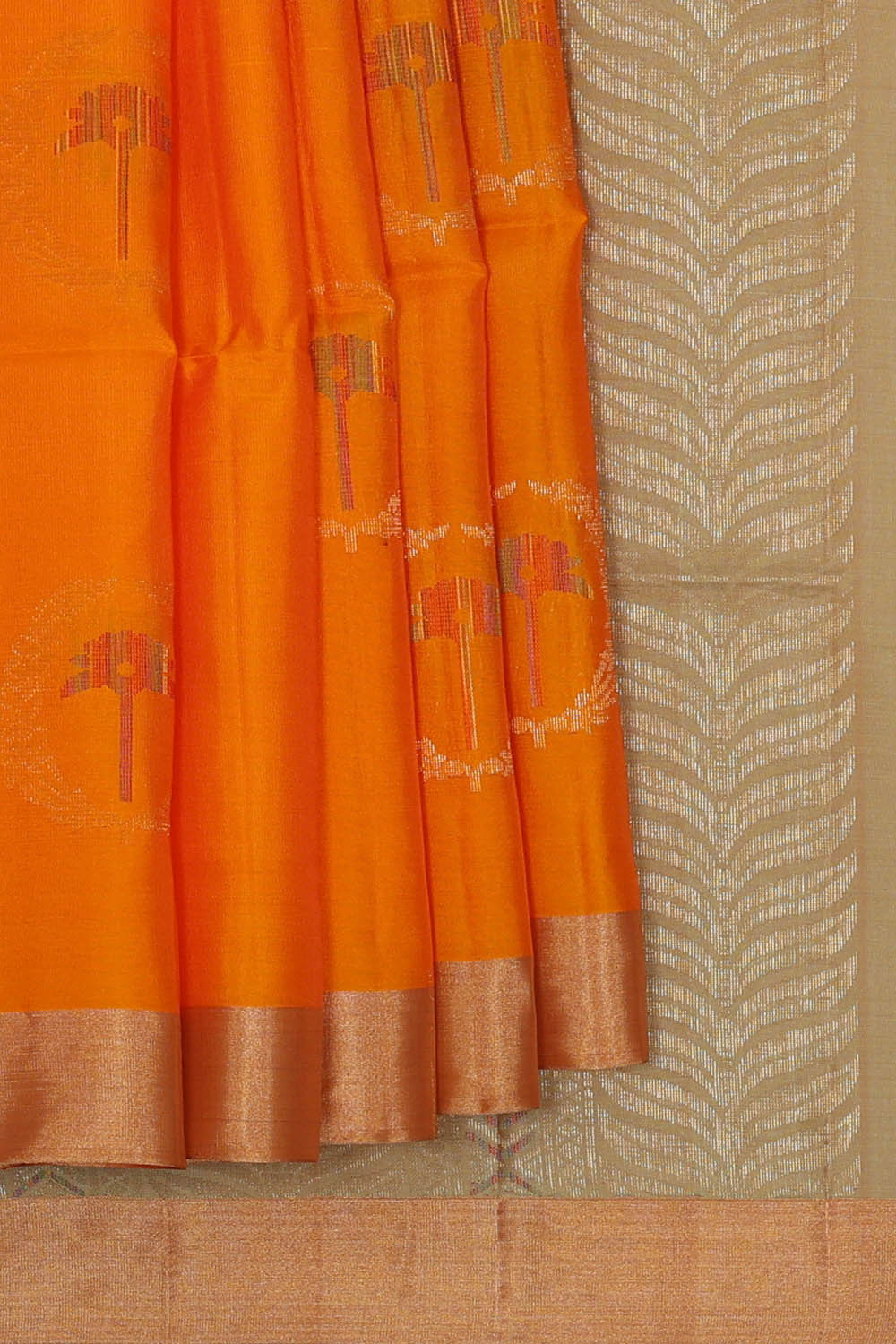Image of South Silk Orange Saree
