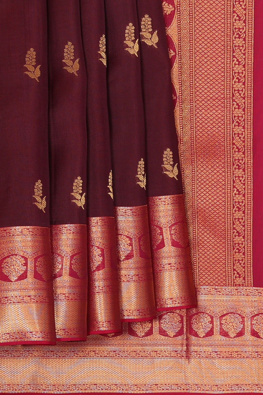 Image of Maroon South Silk Saree