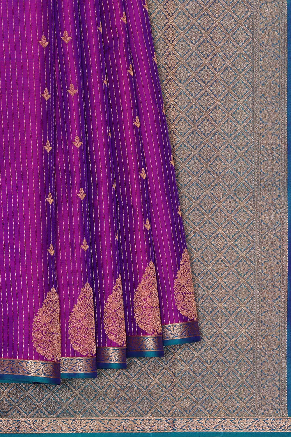 Image of South Silk Purple Saree