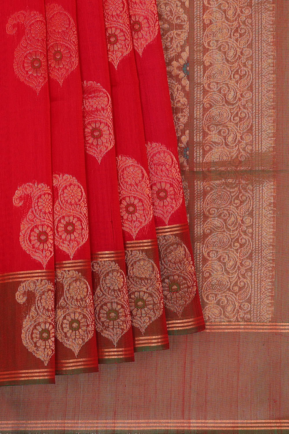 Image of South Cotton Silk Pink Saree