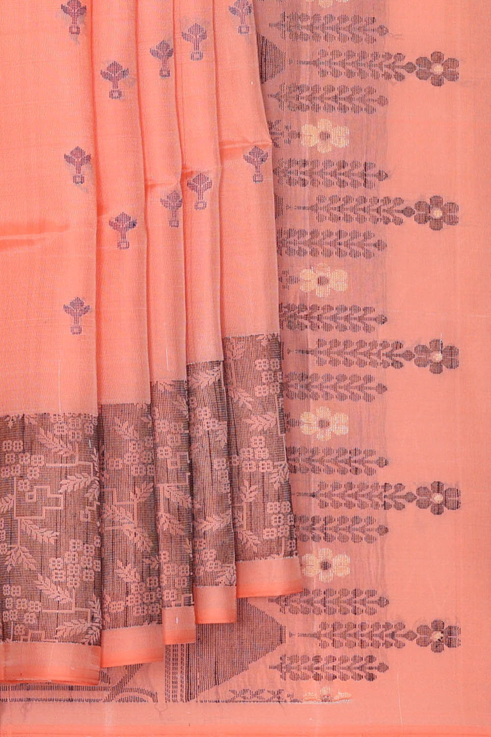 Image of Peach Silk Saree