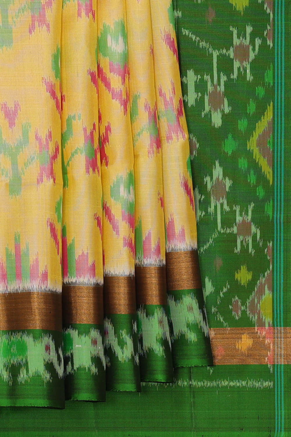 Image of Yellow Silk Saree